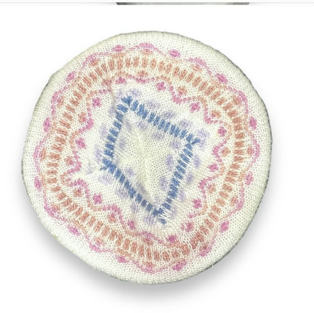 WARM COUNTRY Pastel Knit Multicolored Beret